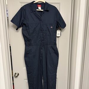 Dickies Women's Short Sleeve Flex Coverall  Dark Navy FV332FDN Size XL